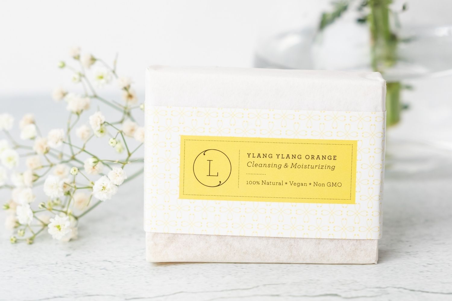 2x Natural Handmade Soap Bar, Orange Ylang Ylang Soap